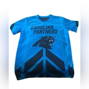 NFL Carolina Panthers Reversible Youth Jersey L Blue Black V Neck SS Athletic